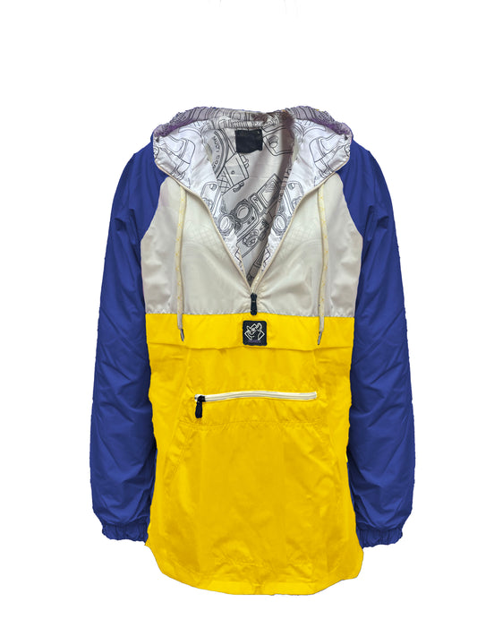 Chaqueta Impermeable con Cremallera  Azul y Amarillo - Beta Azul y Amarillo