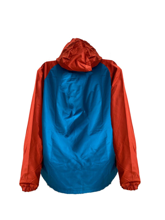 Chaqueta Impermeable con Cremallera Terracota y Azul - Beta Terracota y Azul