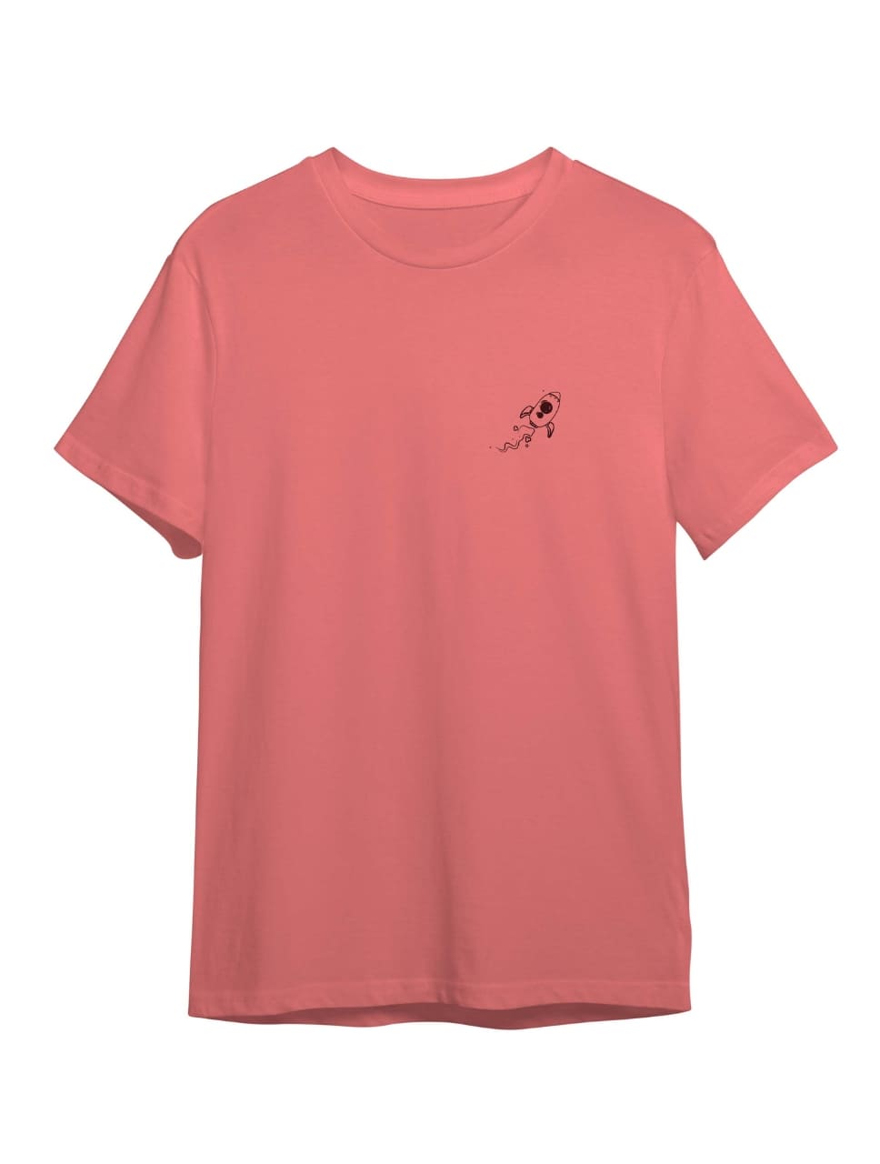 Camiseta Clásica para Hombre Salmón - Astronauta Salmón