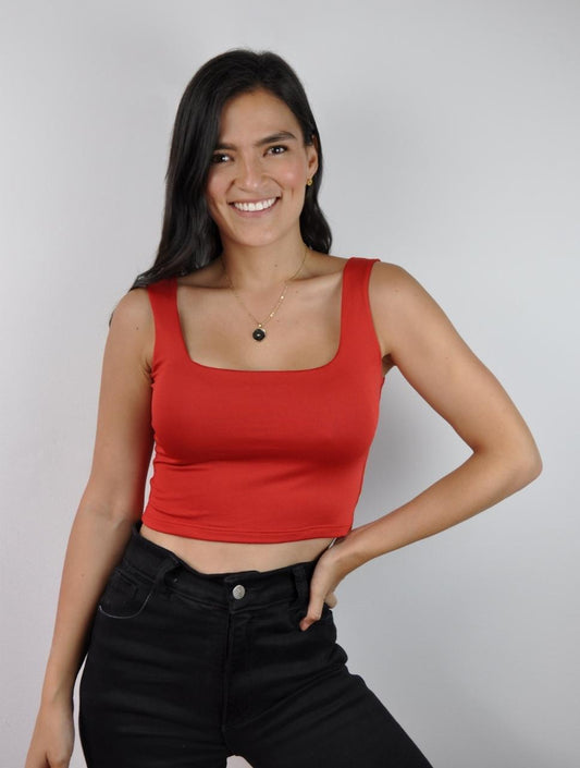 Crop Top para Mujer Rojo Manga Sisa - Blow Rojo