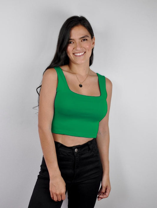 Crop Top para Mujer Verde Cali Manga Sisa - Blow Verde Cali