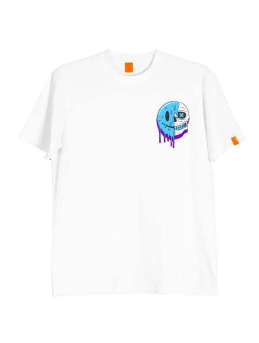 Camiseta para Hombre Blanco Clásica Estampada  - Happy Blanco